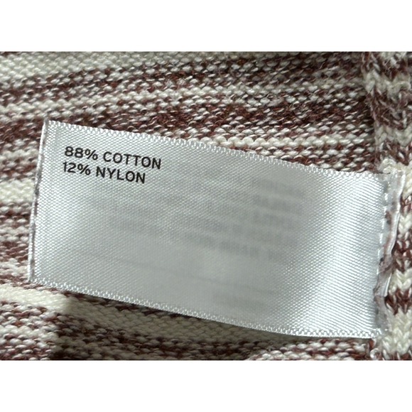 Duluth Trading Womens XL Reddish Brown Striped Knit Crewneck Sweater Comfy - Picture 7 of 8